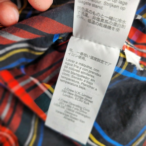 J. Crew Classic Fit Button Up Shirt Mixed Stewart Tartan Plaid Women's Size 6 - Picture 14 of 15